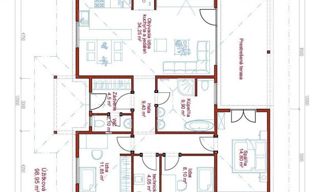 Na predaj rodinný dom Rakoľuby úžitková plocha 141m2, pozemok 659m2